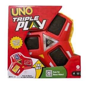 Uno Triple Play Game Card Game NEW in Box Family Game Night Board Games